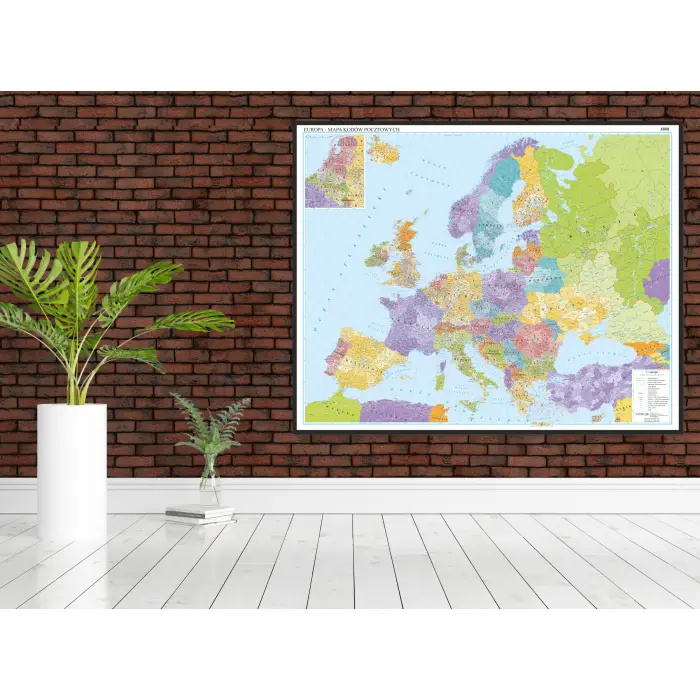 Aranż - Europa kodów pocztowych - mapa ścienna, 1:3 000 000, ArtGlob