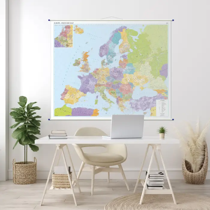 Aranż - Europa kodów pocztowych - mapa ścienna, 1:3 750 000, ArtGlob