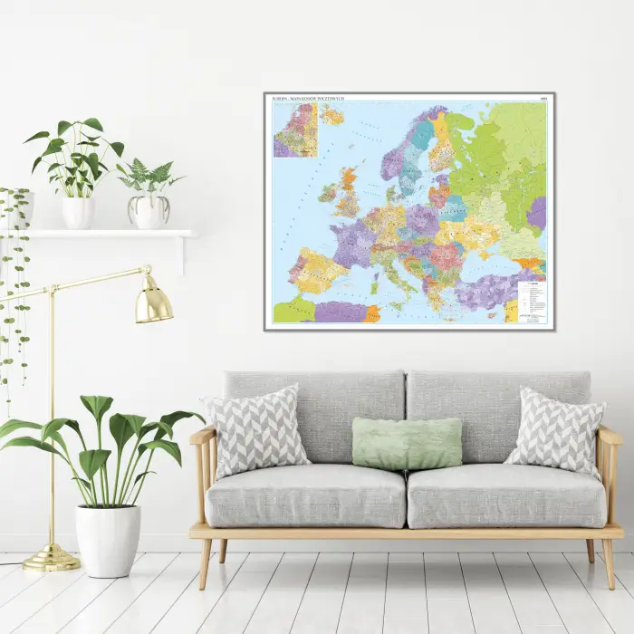 Aranż - Europa kodów pocztowych - mapa ścienna, 1:4 500 000, ArtGlob