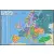 Europa - kody pocztowe mapa ścienna, 100x70 cm - Trwały Podkład
