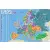 Europa - kody pocztowe mapa ścienna, 100x70 cm - Arkusz Laminowany