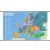 Europa - kody pocztowe mapa ścienna, 100x70 cm - Rurki PCV