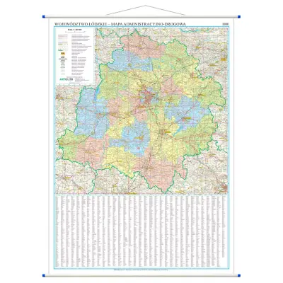 Województwo łódzkie - mapa ścienna, 1:200 000, ArtGlob