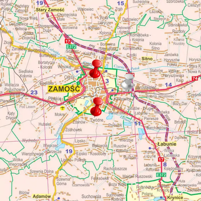 Województwo lubelskie - mapa ścienna, 1:200 000, ArtGlob