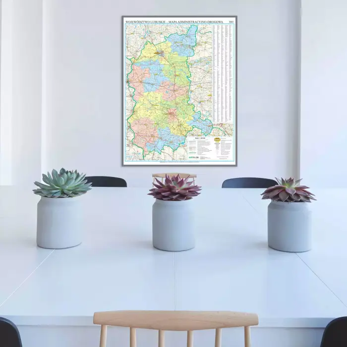 Aranż - Województwo lubuskie - mapa ścienna, 1:200 000, ArtGlob