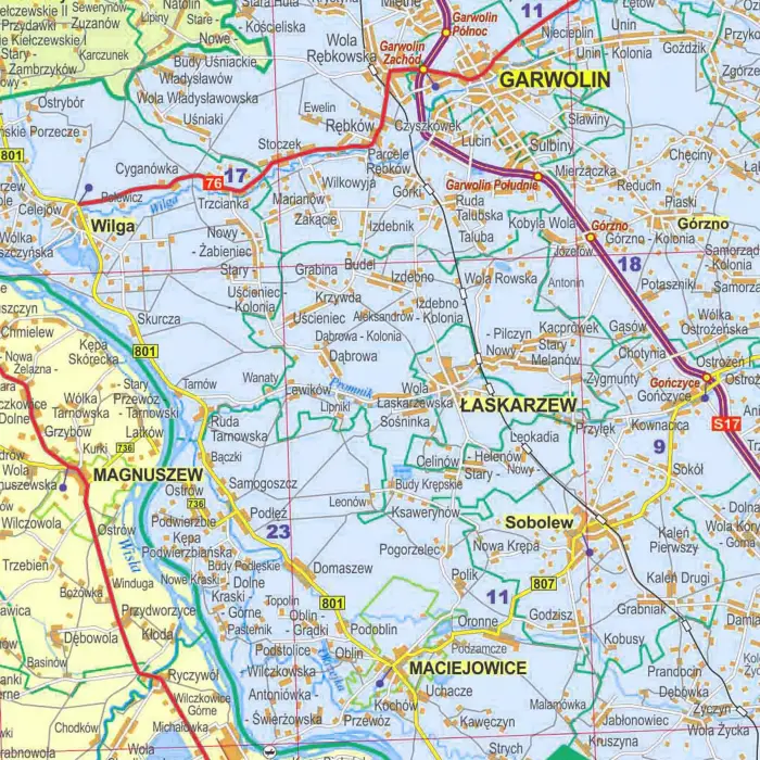 Województwo mazowieckie - mapa ścienna, 1:200 000, ArtGlob