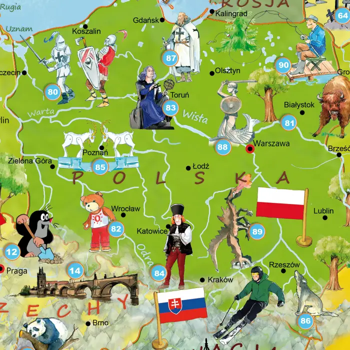 Europa Młodego Odkrywcy mapa ścienna dla dzieci - tapeta