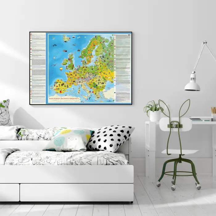 Aranż - Europa Młodego Odkrywcy MIDI mapa ścienna dla dzieci, 100x70 cm