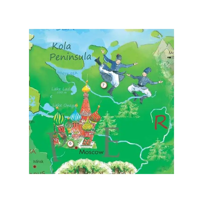 The world of the Young Explorer wall map for children, 140x100 cm, ArtGlob