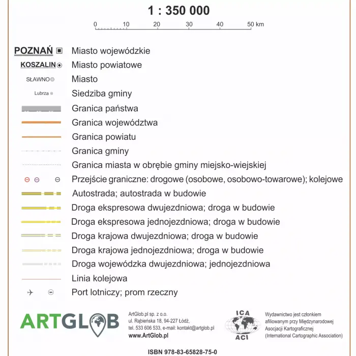 Polska administracyjna, 1:350 000, ArtGlob