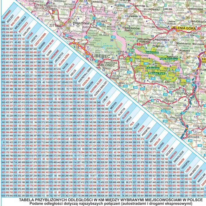 Polska drogowa - mapa ścienna, 1:350 000, ArtGlob