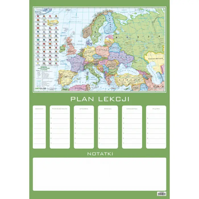 Plan lekcji - mapa polityczna Europy
