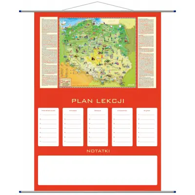 Plan lekcji - mapa Polska Młodego Odkrywcy dla dzieci