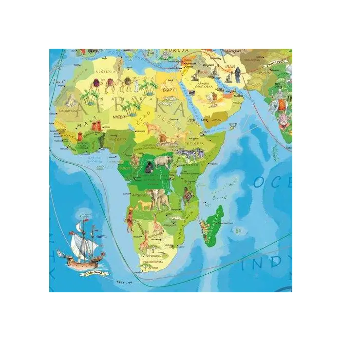 Plan lekcji - mapa Świat Młodego Odkrywcy dla dzieci