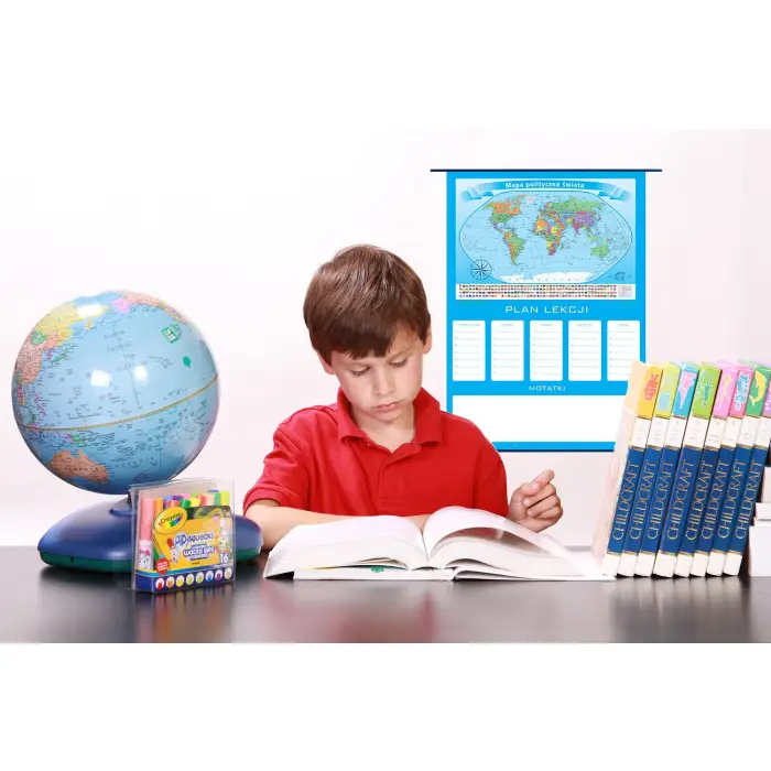 Plan lekcji - mapa Świat Polityczny dla dzieci