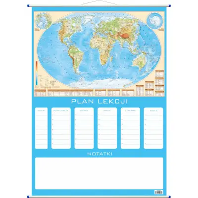 Plan lekcji - mapa fizyczna Świata