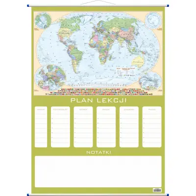 Plan lekcji - mapa polityczna Świata