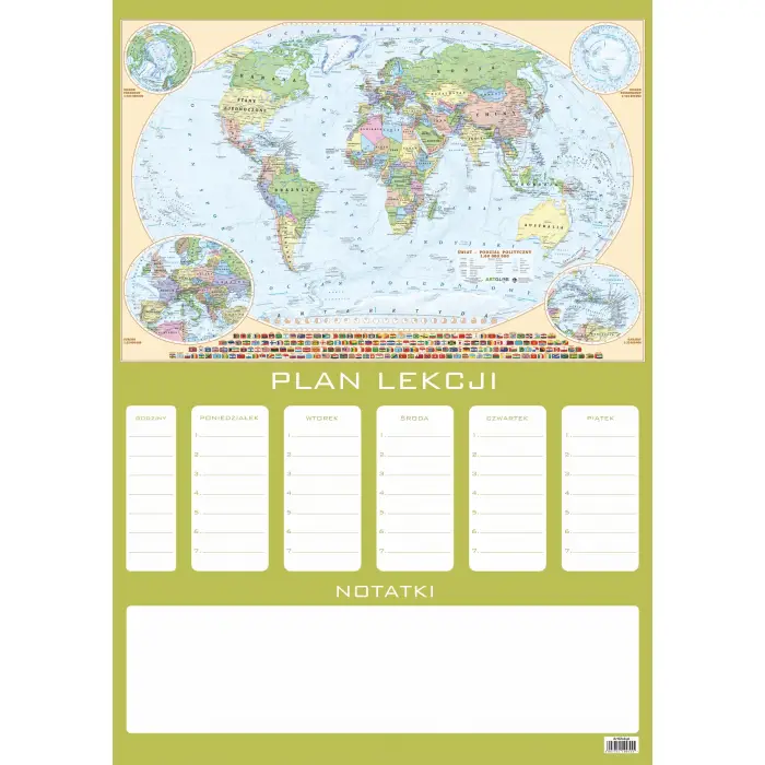 Plan lekcji - mapa polityczna Świata