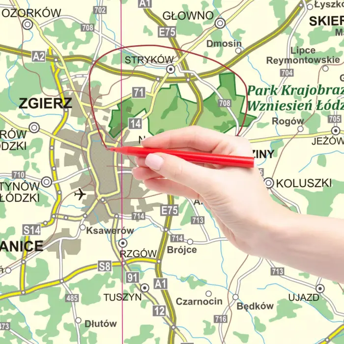 Polska - Parki Narodowe i Krajobrazowe - mapa ścienna, 1:500 000, ArtGlob