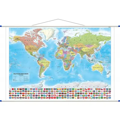 Świat polityczny, mapa ścienna 1:42 000 000, ArtGlob