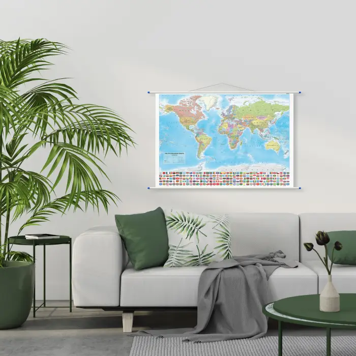 Aranż - Świat polityczny, mapa ścienna 1:42 000 000, ArtGlob