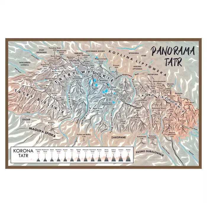 Panorama Tatr - plansza 60x40 cm, ArtGlob