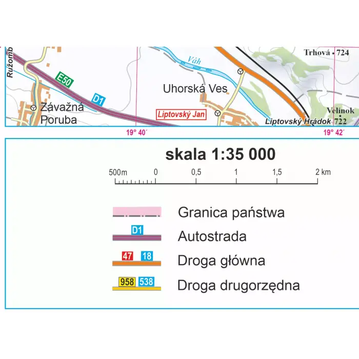 Tatry polskie i słowackie turystyczna mapa ścienna, 1:35 000, ArtGlob