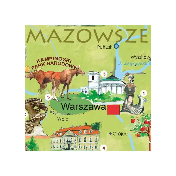 Polska Młodego Odkrywcy mapa ścienna dla dzieci - tapeta