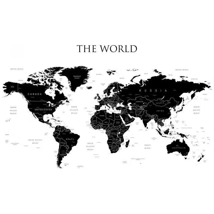 The World mapa ścienna polityczna - naklejka