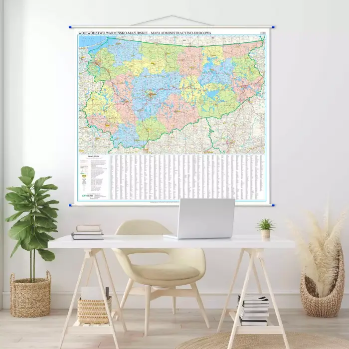 Aranż - Województwo warmińsko-mazurskie - mapa ścienna, 1:200 000, ArtGlob