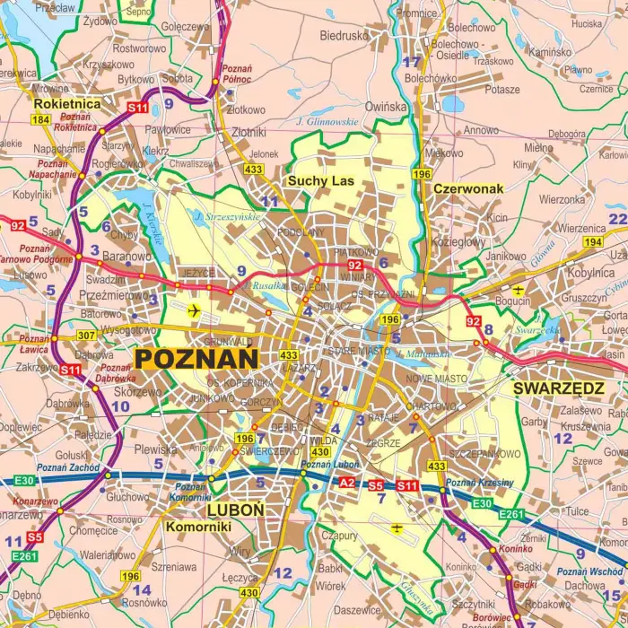 Województwo wielkopolskie - mapa ścienna, 1:200 000, ArtGlob