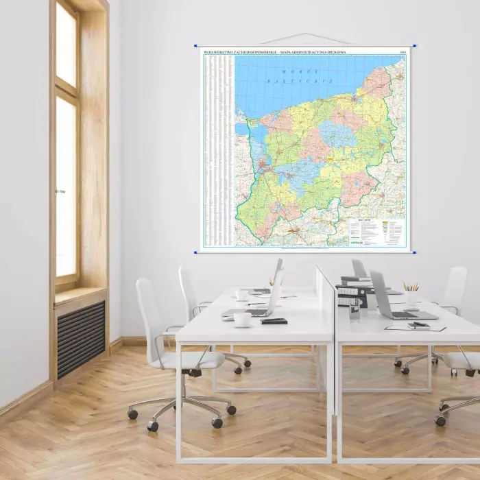 Aranż - Województwo zachodniopomorskie - mapa ścienna, 1:200 000, ArtGlob