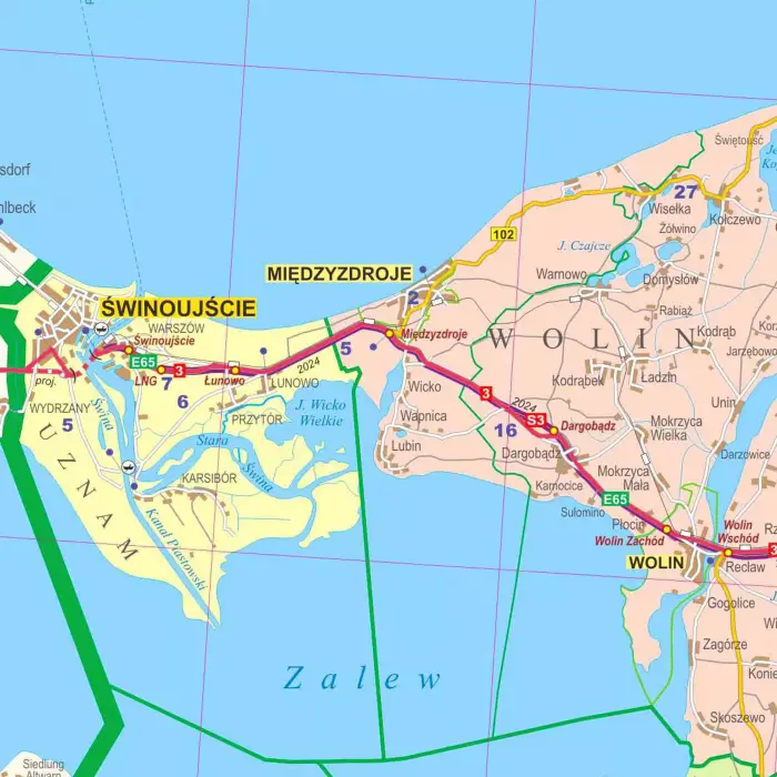 Województwo zachodniopomorskie - mapa ścienna, 1:200 000, ArtGlob