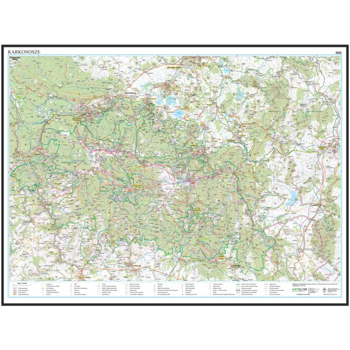 Karkonosze turystyczna mapa ścienna, 1:35 000, Eko-Graf