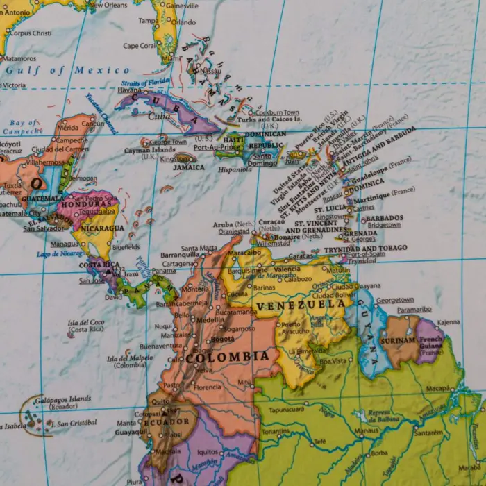 World political wall map, 1:35 000 000, EkoGraf