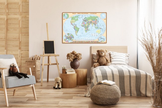 Mapa ścienna Świata dla dzieci