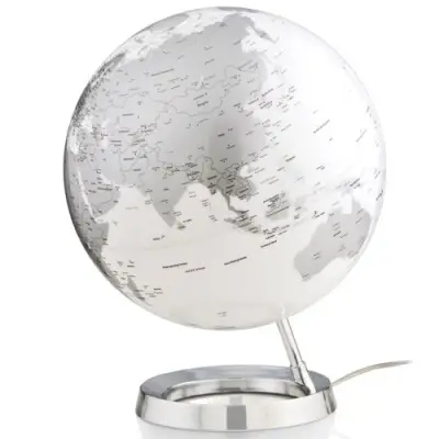 Globus podświetlany Light & Colour chrom polityczny, kula 30 cm