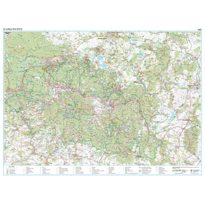Karkonosze turystyczna mapa ścienna - naklejka, 1:35 000, Eko-Graf
