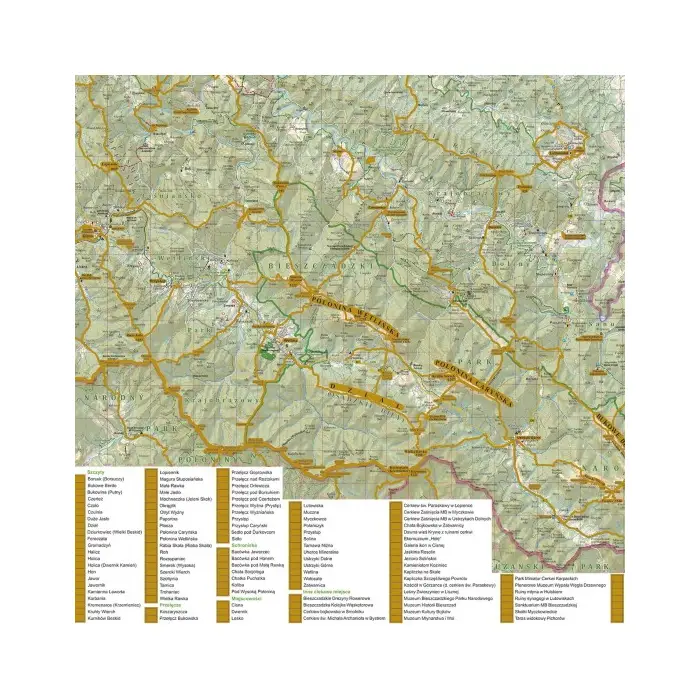 Bieszczady - mapa zdrapka, 1:75 000