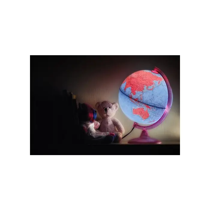 Globus podświetlany Pink Glob polityczny, kula 26 cm