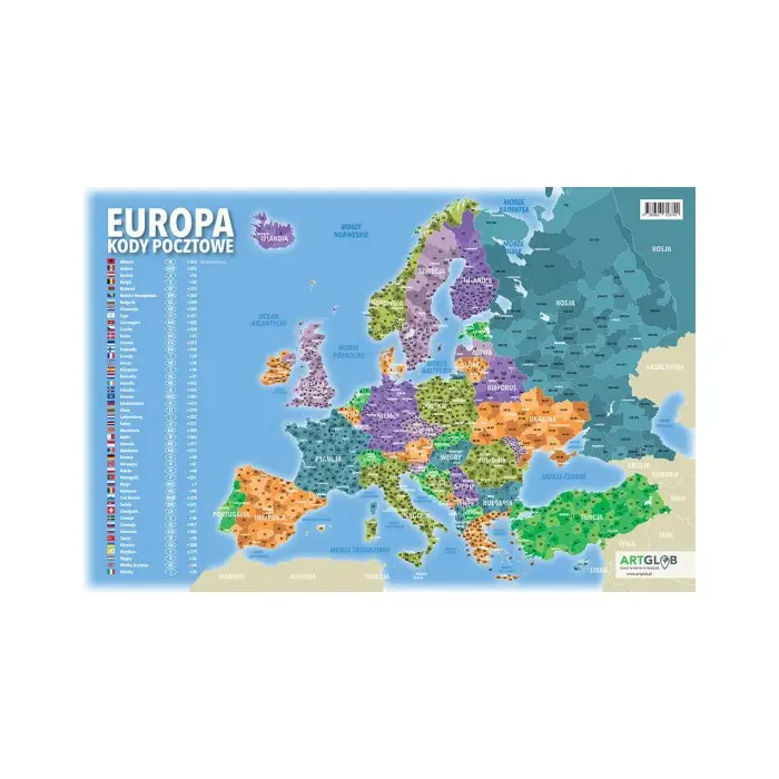 Podkładka na biurko Europa kody pocztowe