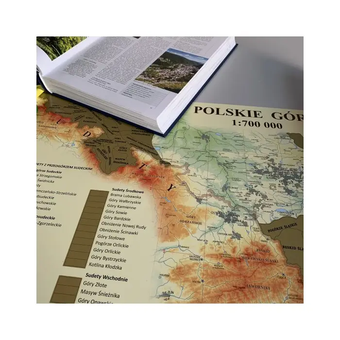 Polskie góry, Korona Polskich Gór - mapa zdrapka, 1:700 000