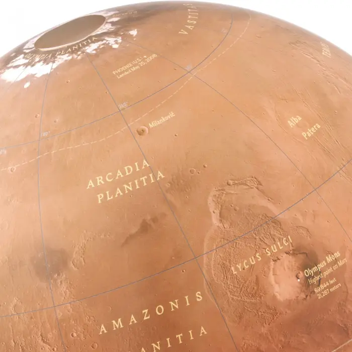 Globus podświetlany planeta Mars, kula 30 cm
