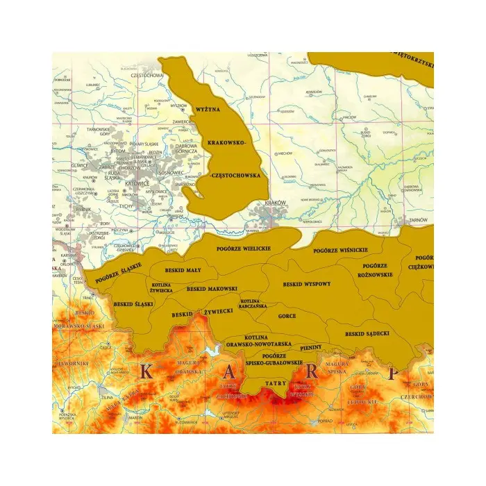 Polskie góry, Korona Polskich Gór - mapa zdrapka, 1:700 000
