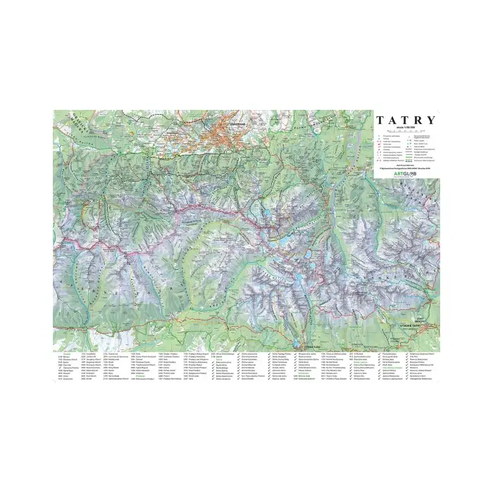 Tatry - mapa zdrapka, 1:50 000