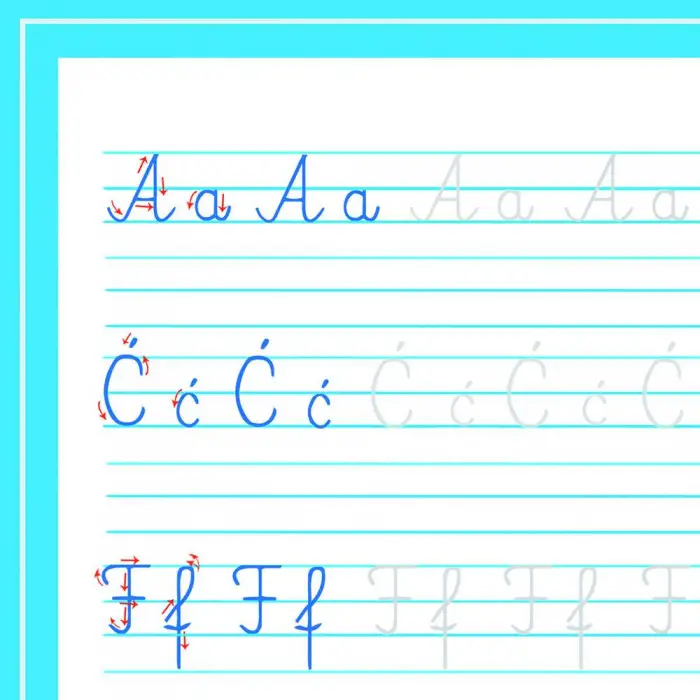 Alfabet - dwustronna edukacyjna podkładka na biurko
