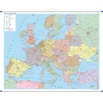 Europa mapa ścienna drogowa, 1:2 400 000, ArtGlob