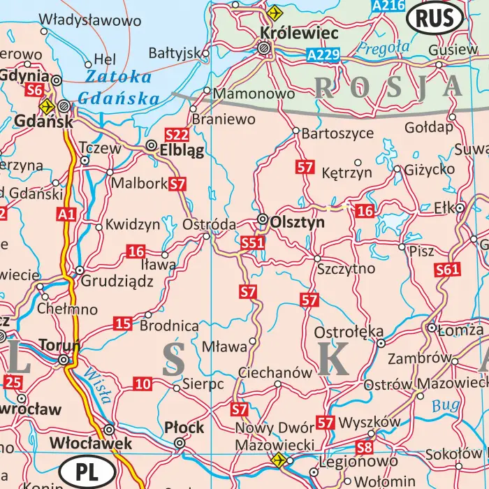 Europa mapa ścienna drogowa, 1:3 000 000, ArtGlob
