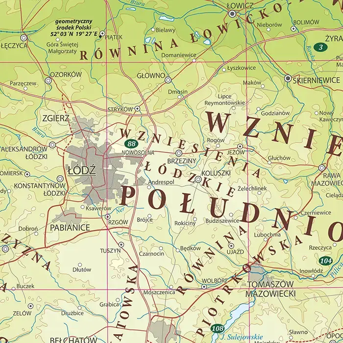 Polska - mapa ścienna dwustronna fizyczno-administracyjna, 1:700 000