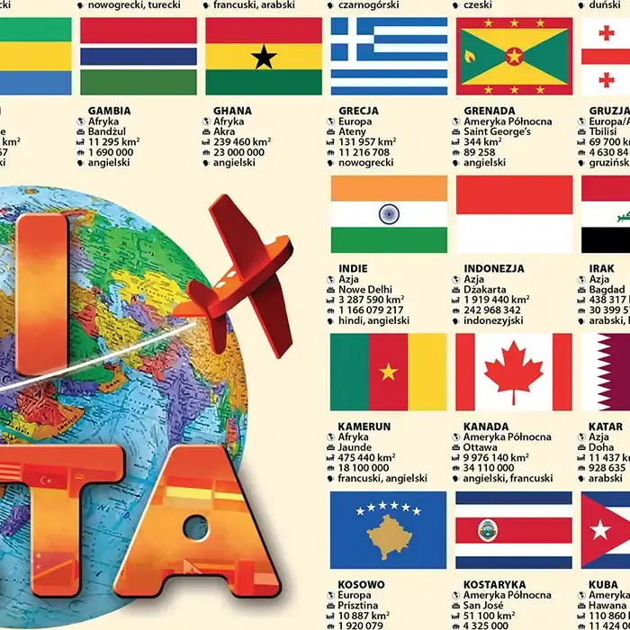Flagi świata - puzzle edukacyjne 1 000 elementów
